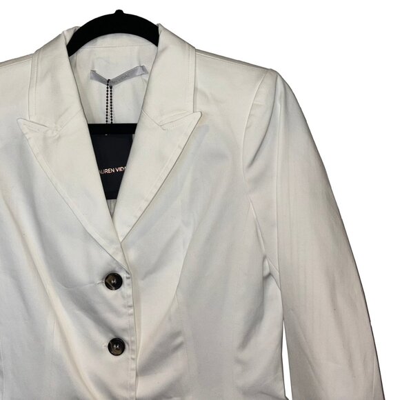 Lauren Vidal Zuma White Three Button Blazer - Size S - New with Tags